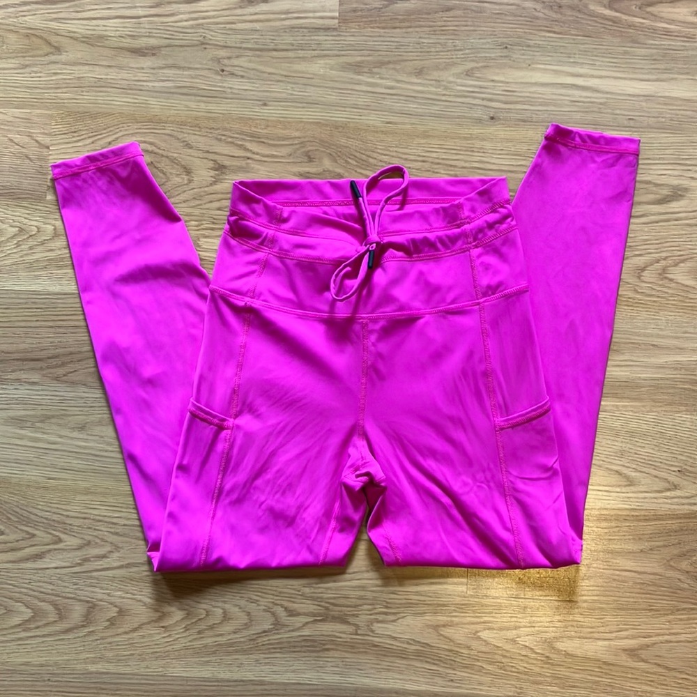 ZYIA Women’s Pink Drawstring Leggings, Size 4